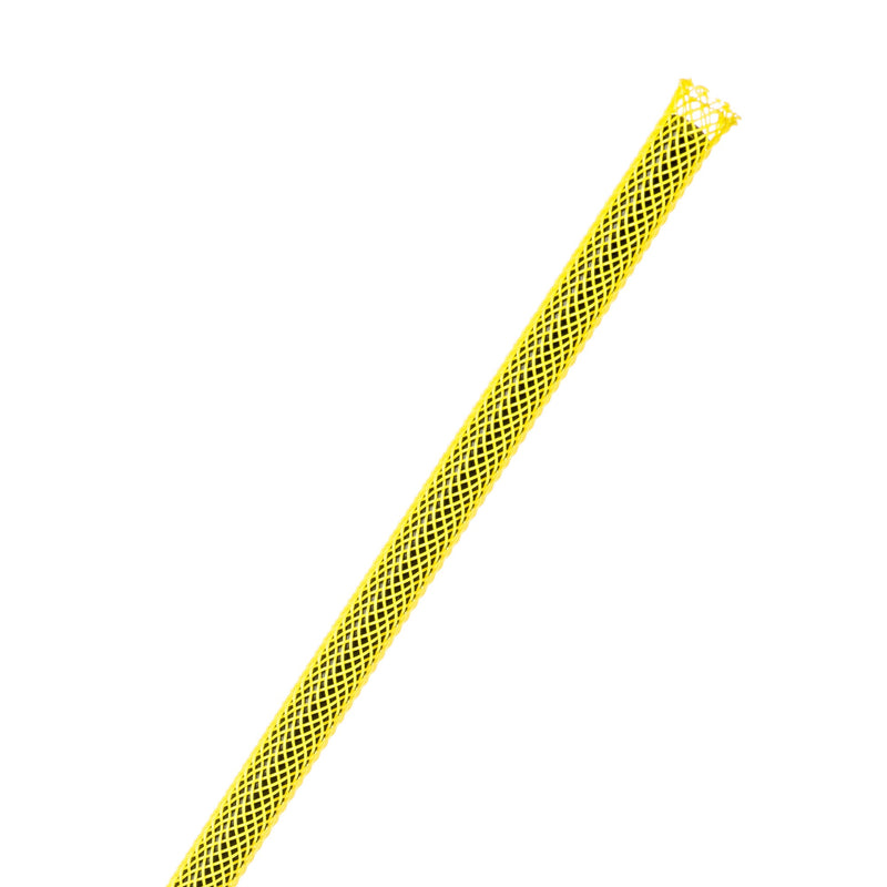 Techflex Flexo PET Expandable Braided Sleeving (1/8" Yellow, 1000' Spool)