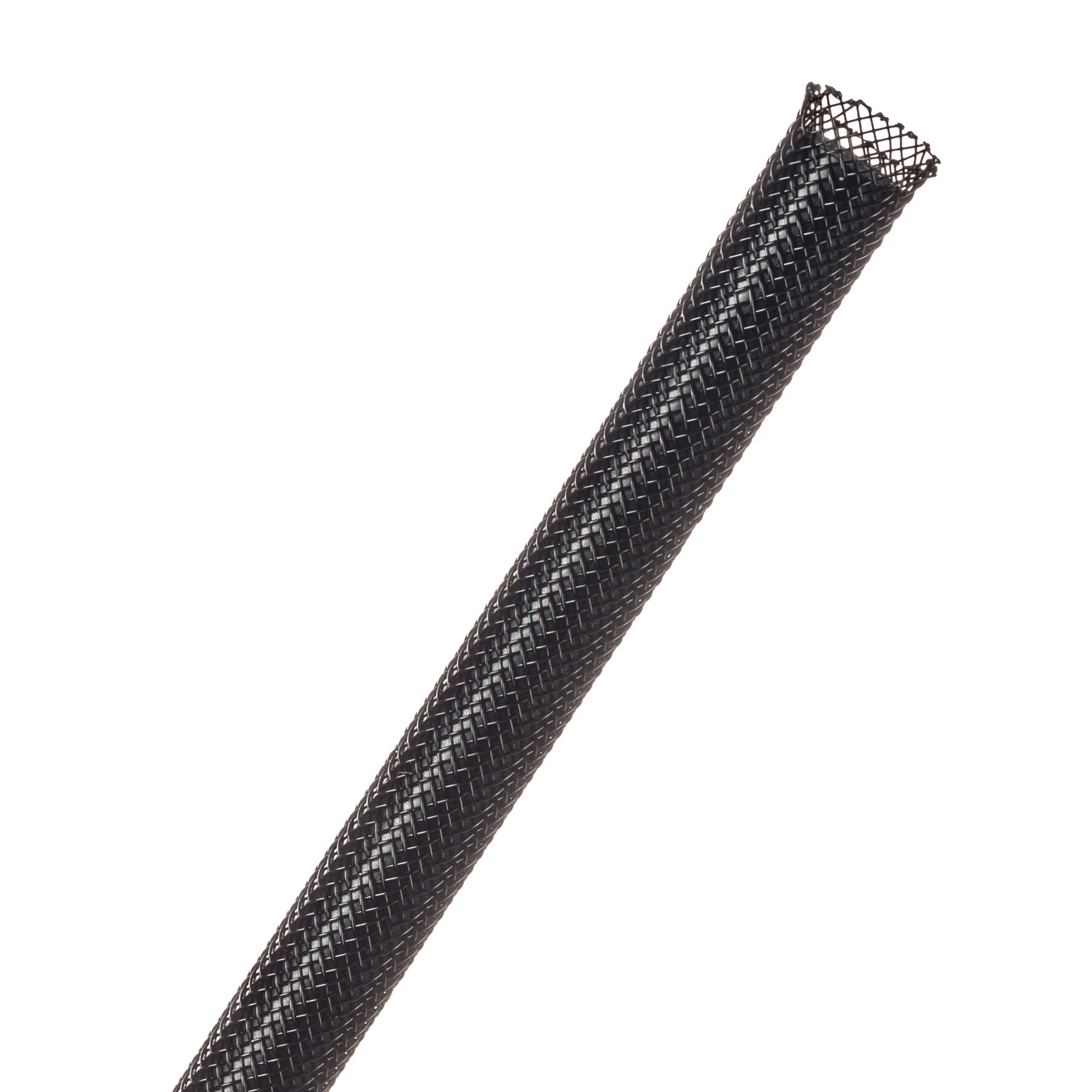 Techflex Flexo PET Expandable Braided Sleeving (1/4" Black, 1000' Spool)