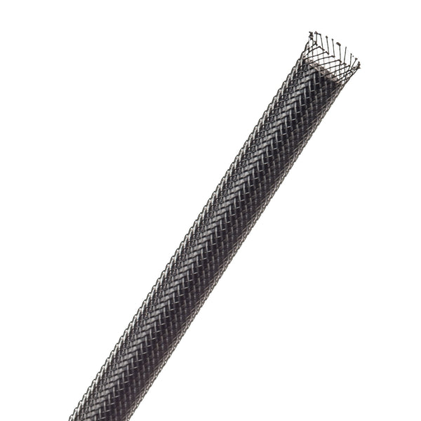 Techflex Flexo PET Expandable Braided Sleeving (1/4" Carbon, By the Foot)