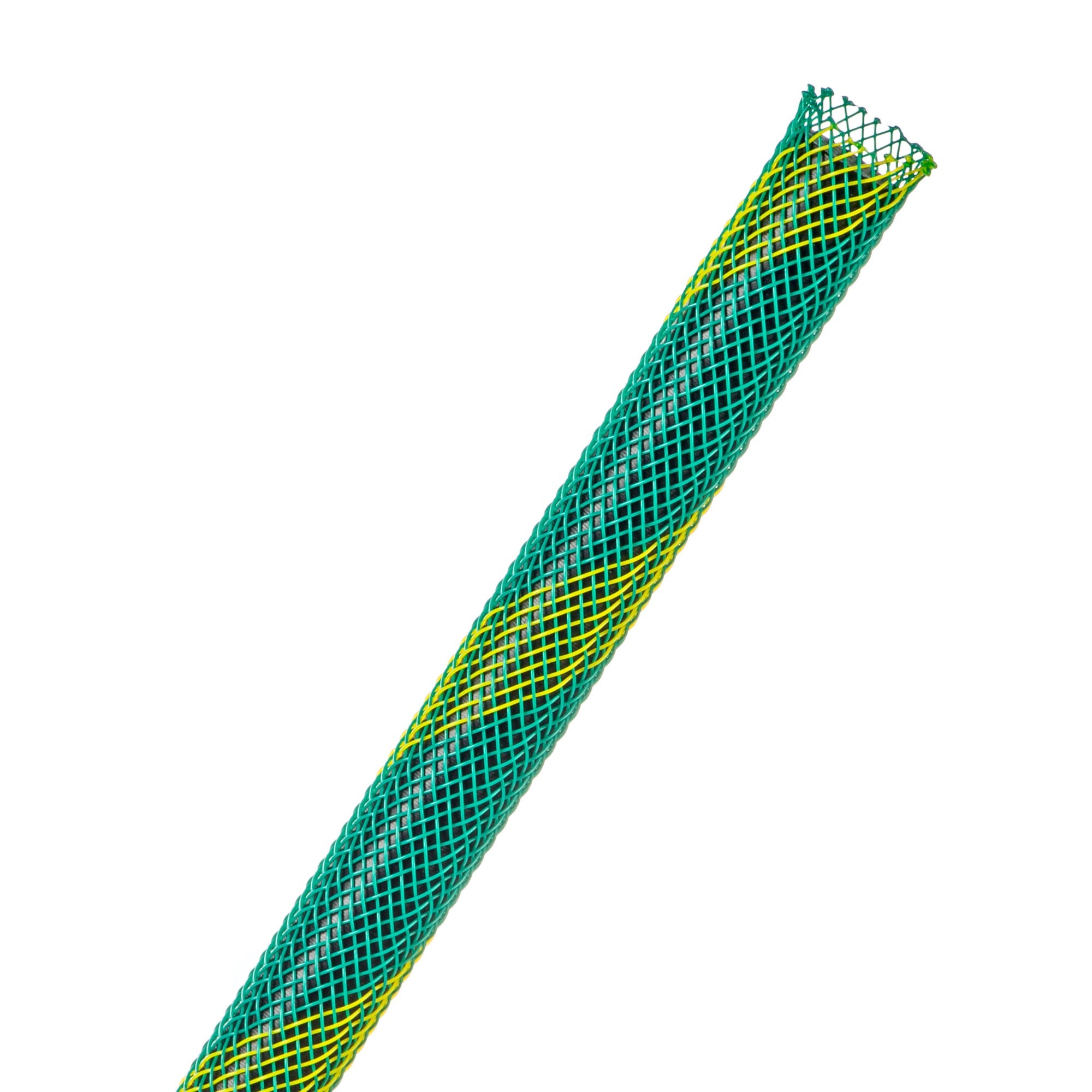 Techflex Flexo PET Expandable Braided Sleeving (1/4" Ground Stripe, By the Foot)