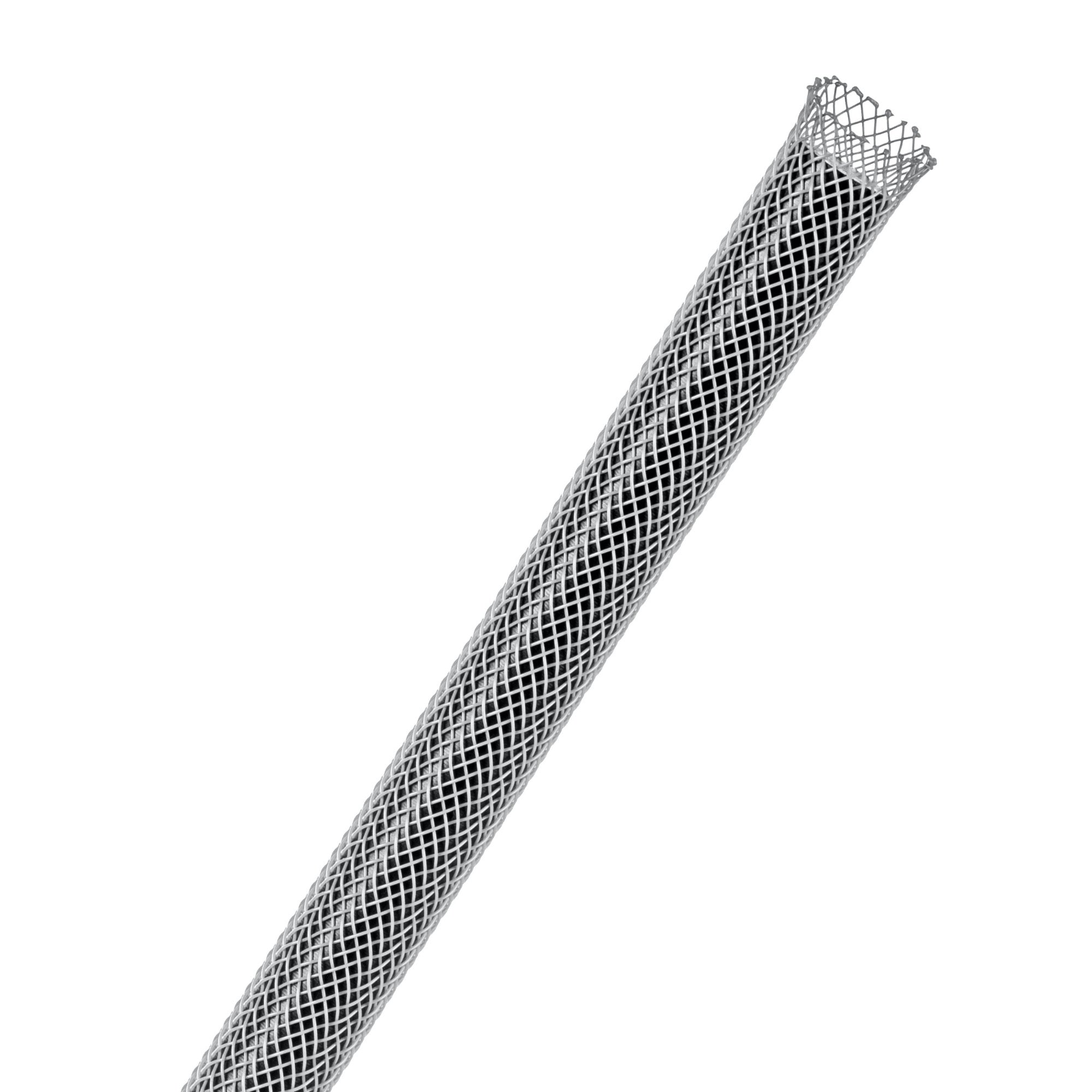 Techflex Flexo PET Expandable Braided Sleeving (1/4" Grey, 1000' Spool)