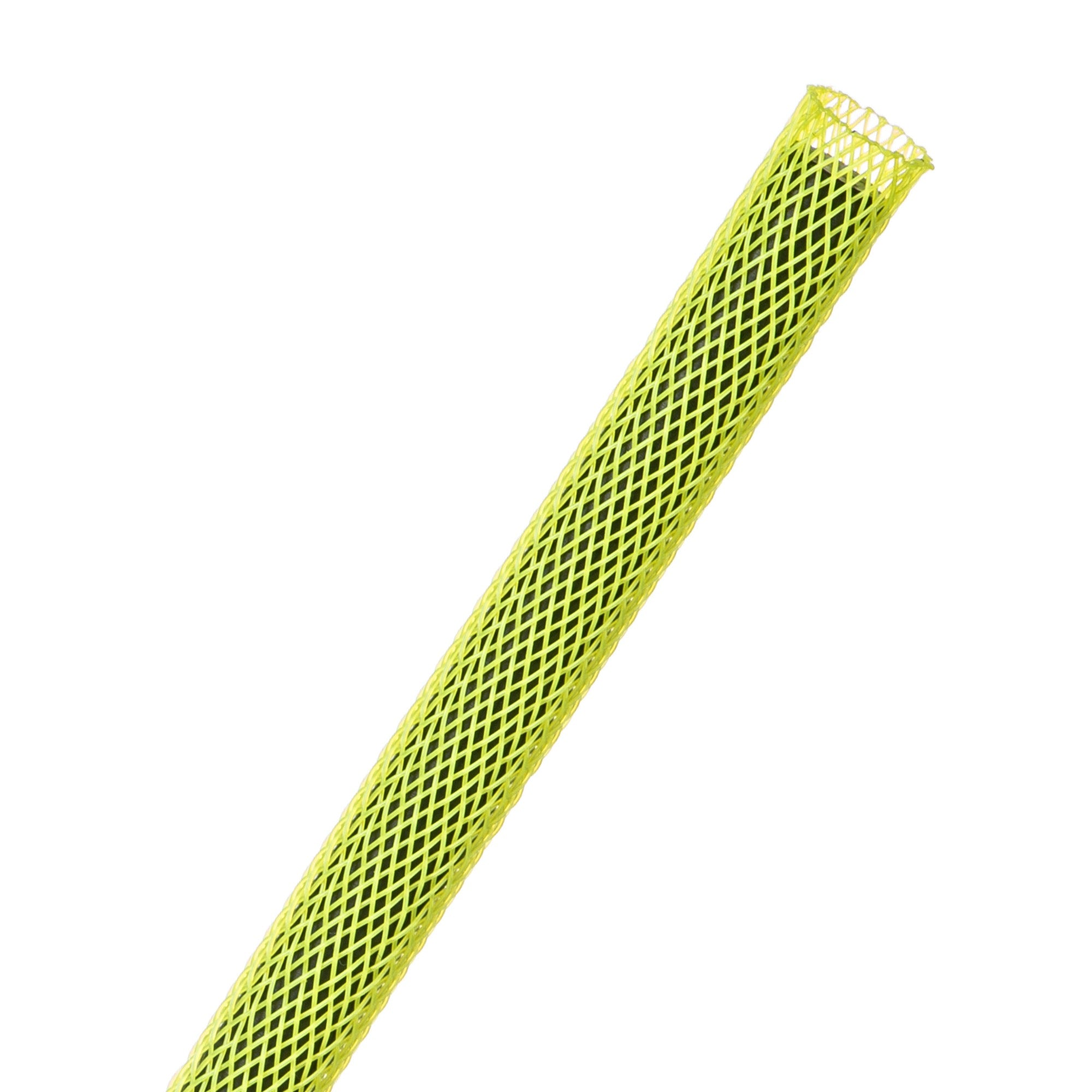 Techflex Flexo PET Expandable Braided Sleeving (1/4" Highlighter Yellow, 1000' Spool)