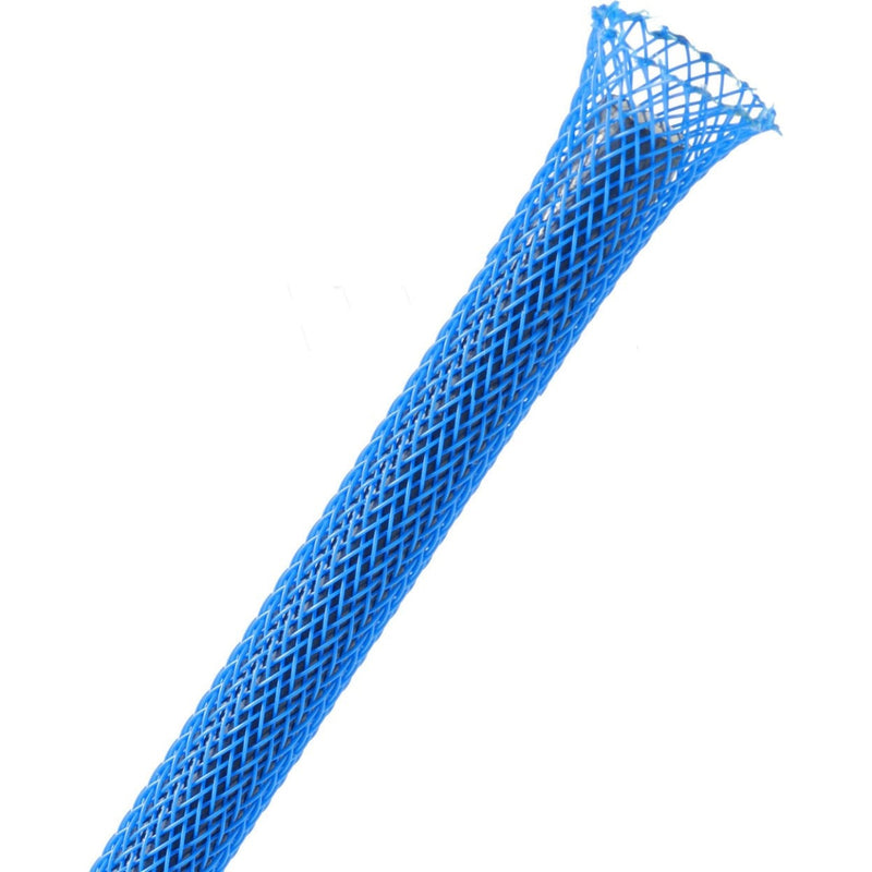 Techflex Flexo PET Expandable Braided Sleeving (1/4" Neon Blue, By the Foot)
