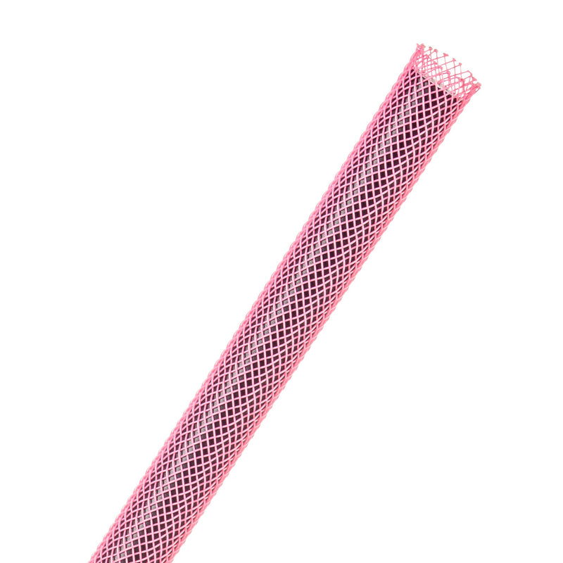 Techflex Flexo PET Expandable Braided Sleeving (1/4" Neon Pink, By the Foot)