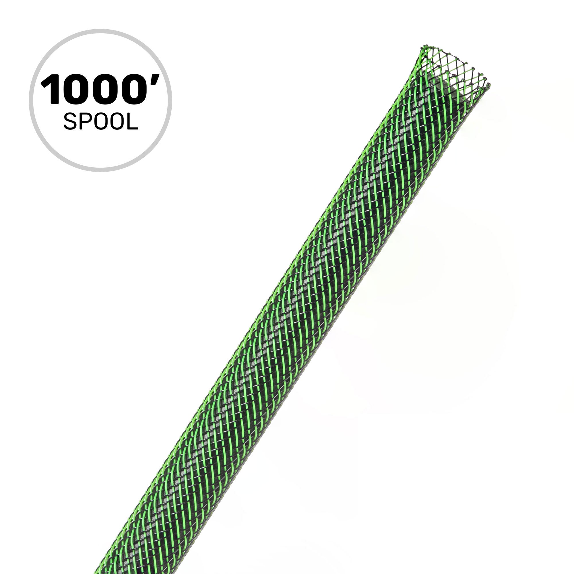 Techflex Flexo PET Expandable Braided Sleeving (1/4" Ogre, 1000' Spool)