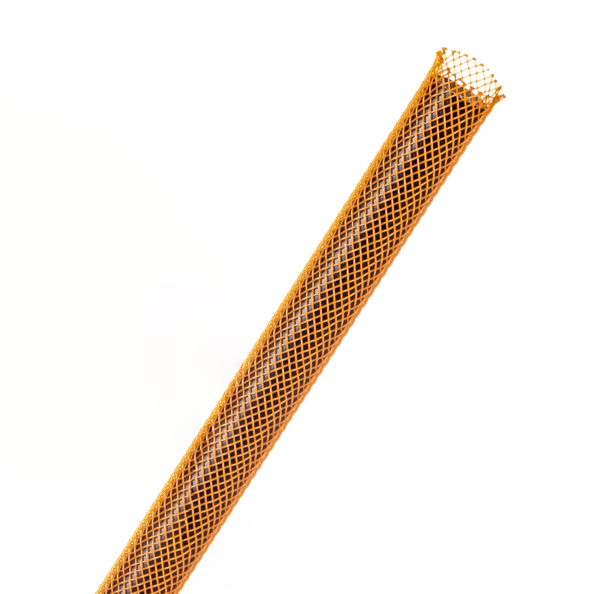 Techflex Flexo PET Expandable Braided Sleeving (1/4" Orange, By the Foot)