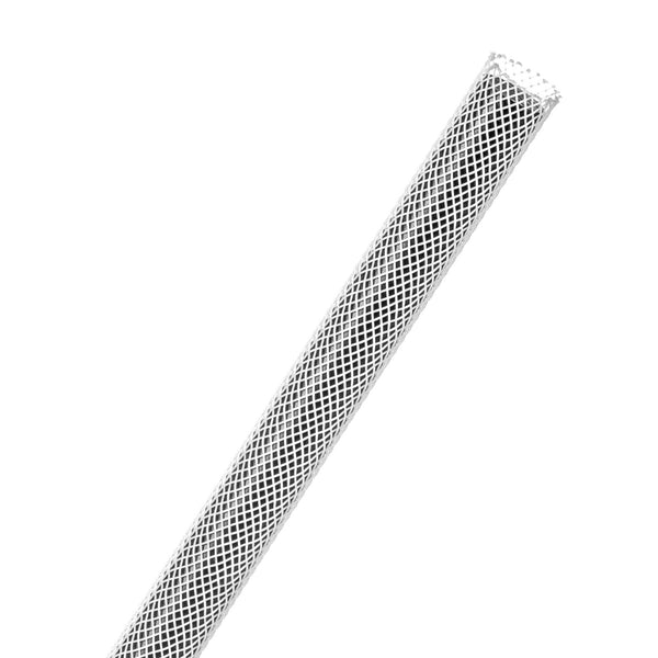 Techflex Flexo PET Expandable Braided Sleeving (1/4" White, By the Foot)