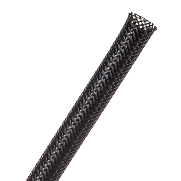 Techflex Flexo PET Expandable Braided Sleeving (3/8" Black, By the Foot)