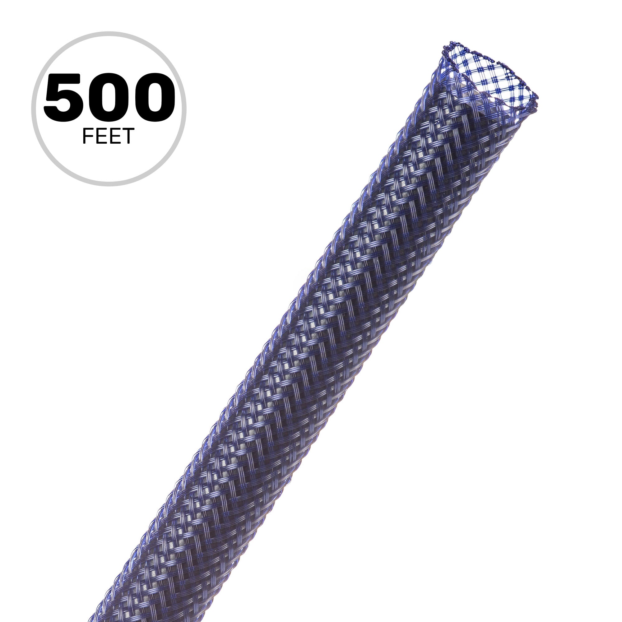 Techflex Flexo PET Expandable Braided Sleeving (3/8" Dark Purple, 500' Spool)