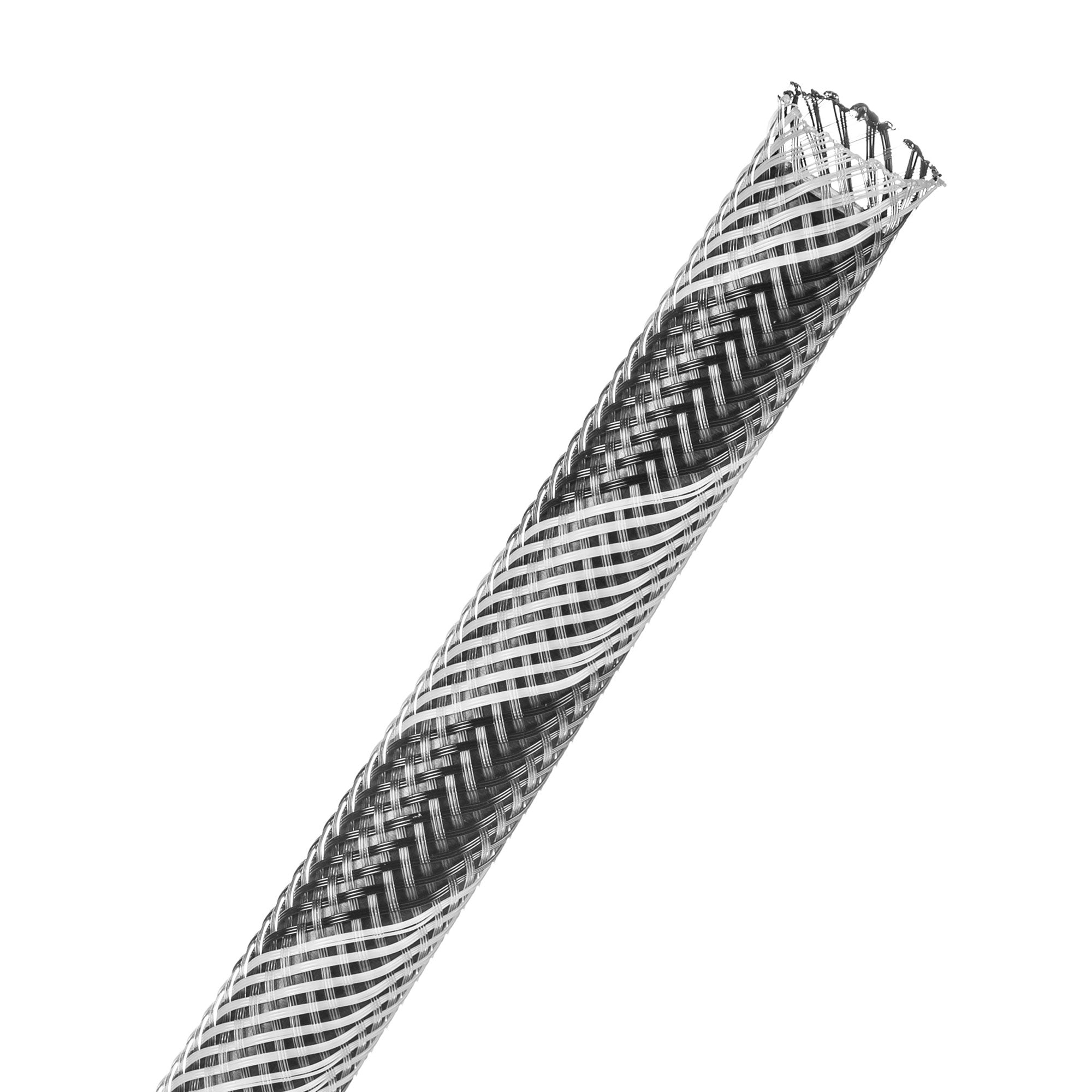 Techflex Flexo PET Expandable Braided Sleeving (3/8" Monochrome, 500' Spool)