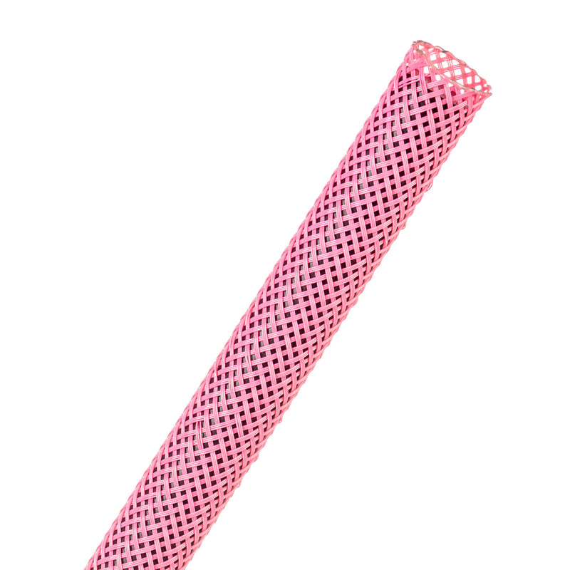 Techflex Flexo PET Expandable Braided Sleeving (3/8" Neon Pink, By the Foot)