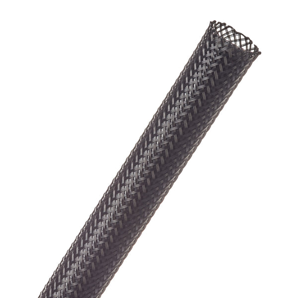 Techflex Flexo PET Expandable Braided Sleeving (1/2" Black, By the Foot)