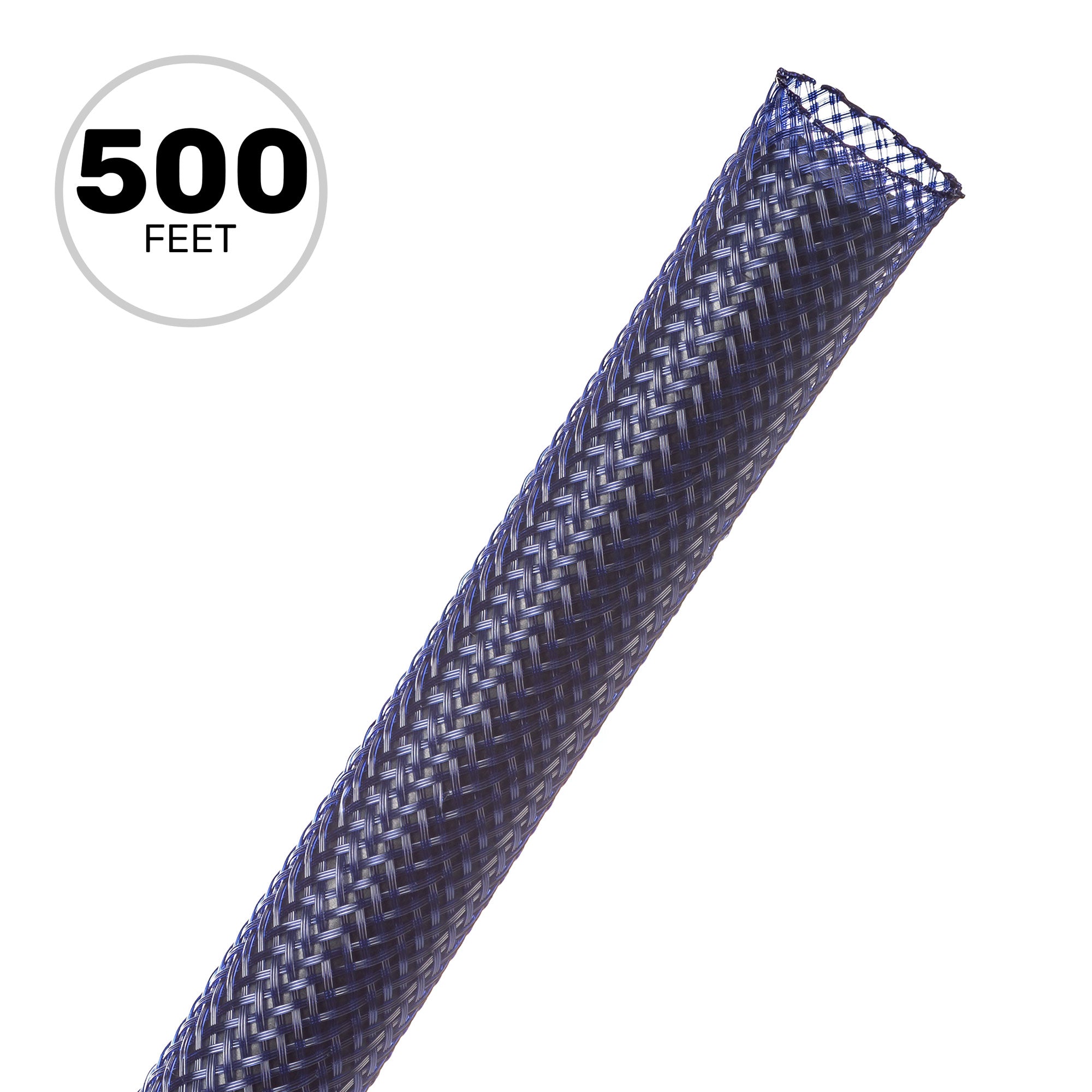 Techflex Flexo PET Expandable Braided Sleeving (1/2" Dark Purple, 500' Spool)