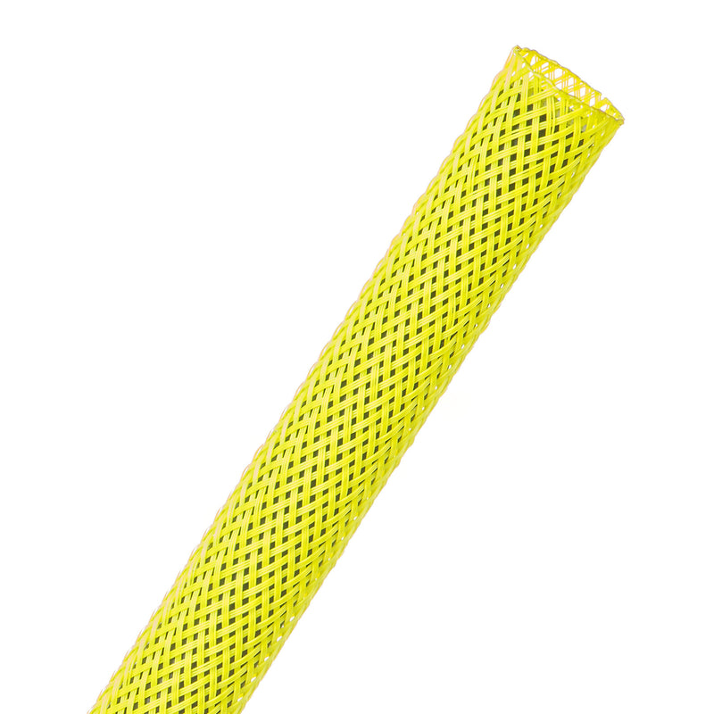 Techflex Flexo PET Expandable Braided Sleeving (1/2" Highlighter Yellow, 500' Spool)