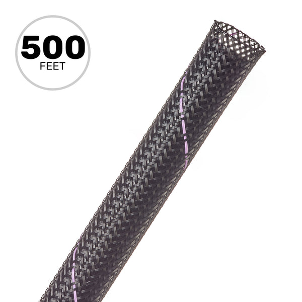 Techflex Flexo PET Expandable Braided Sleeving (1/2" Uptown Purple, 500' Spool)