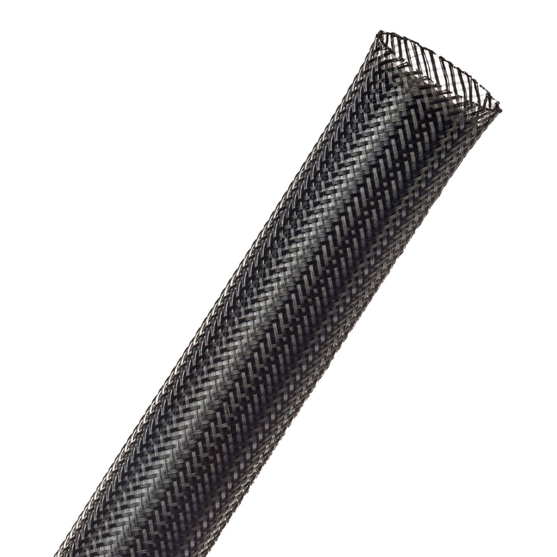 Techflex Flexo PET Expandable Braided Sleeving (3/4" Carbon, 250' Spool)