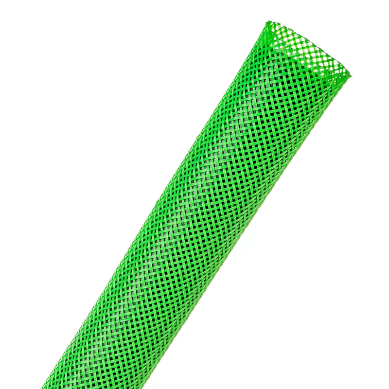 Techflex Flexo PET Expandable Braided Sleeving (3/4" Neon Green, 250' Spool)