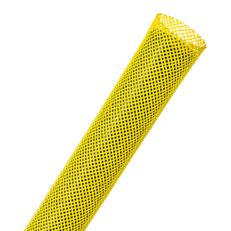 Techflex Flexo PET Expandable Braided Sleeving (3/4" Neon Yellow, 250' Spool)