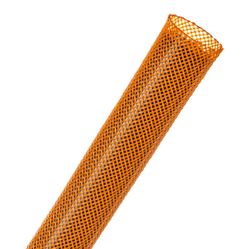 Techflex Flexo PET Expandable Braided Sleeving (3/4" Orange, 250' Spool)