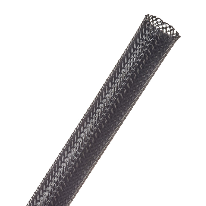 Techflex Flexo PET Expandable Braided Sleeving (1/2" Black, 500' Spool)