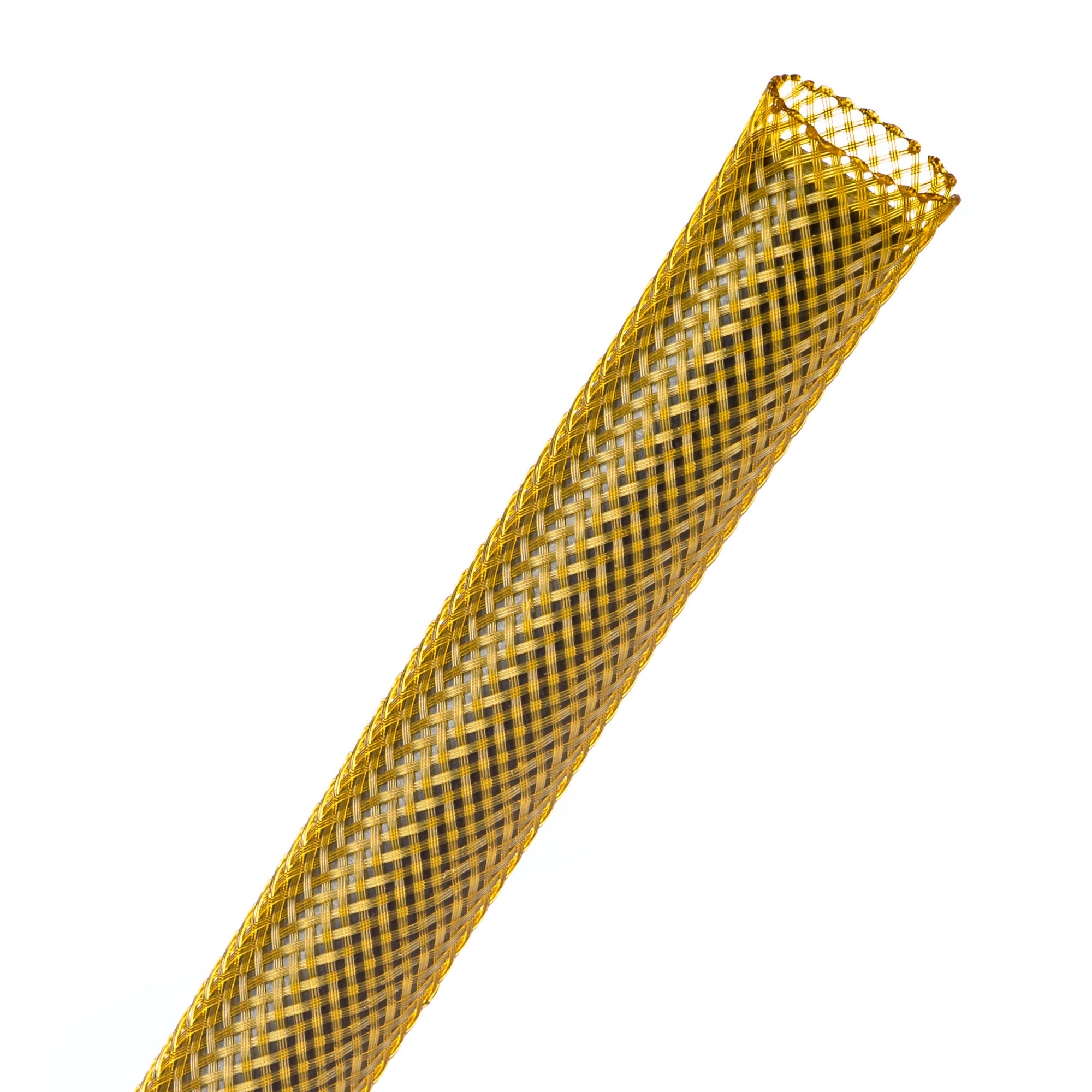 Techflex Flexo PET Expandable Braided Sleeving (1/2" Yellow, 500' Spool)