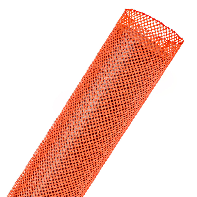 Techflex Flexo PET Expandable Braided Sleeving (1-1/4" Neon Red, 200' Spool)