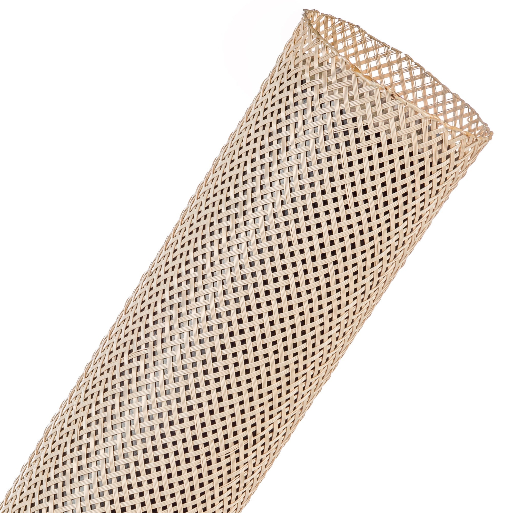 Techflex Flexo PET Expandable Braided Sleeving (1-1/2" Beige, 200' Spool)