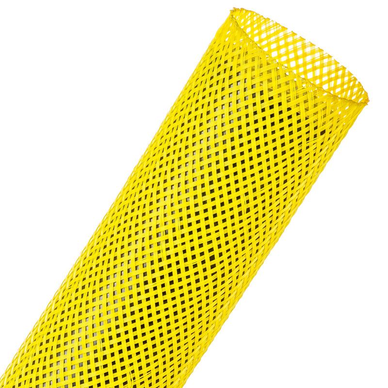 Techflex Flexo PET Expandable Braided Sleeving (1-1/2" Neon Yellow, 200' Spool)