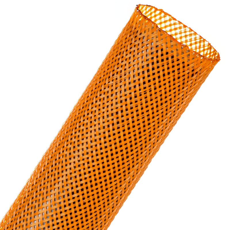 Techflex Flexo PET Expandable Braided Sleeving (1-1/2" Orange, 200' Spool)