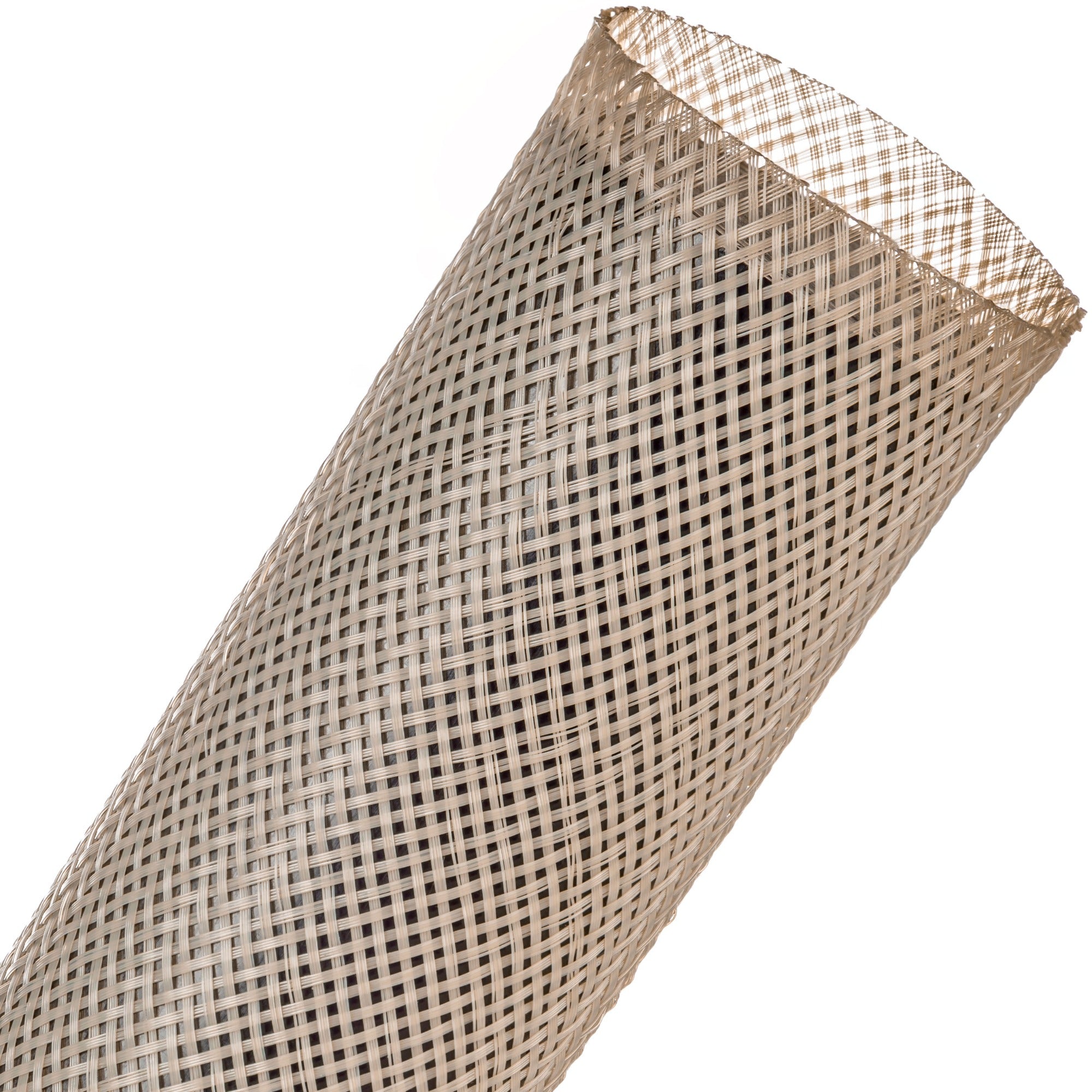Techflex Flexo PET Expandable Braided Sleeving (1-3/4" Beige, 200' Spool)