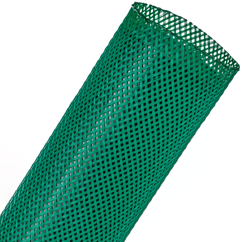 Techflex Flexo PET Expandable Braided Sleeving (1-3/4" Green, 200' Spool)