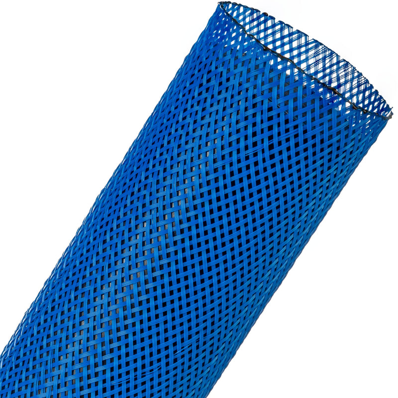 Techflex Flexo PET Expandable Braided Sleeving (1-3/4" Neon Blue, 200' Spool)