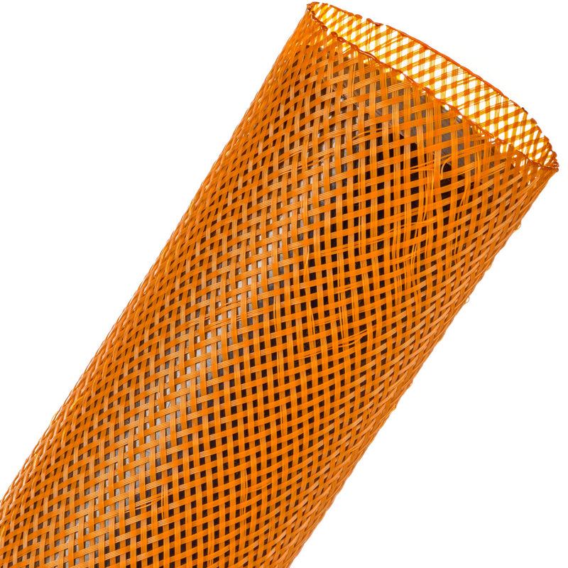 Techflex Flexo PET Expandable Braided Sleeving (1-3/4" Orange, 200' Spool)