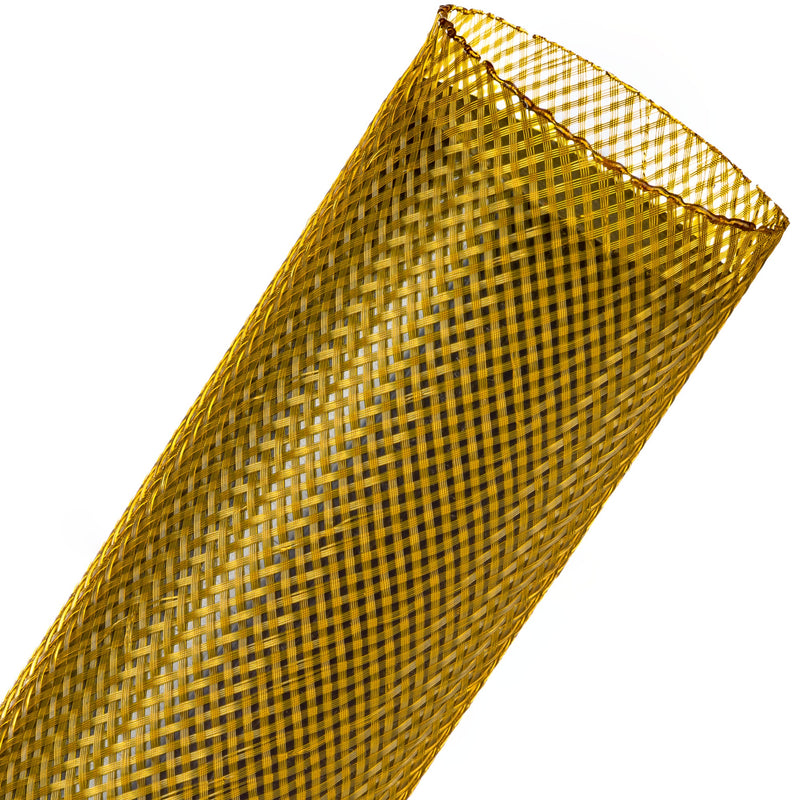 Techflex Flexo PET Expandable Braided Sleeving (1-3/4" Yellow, 200' Spool)