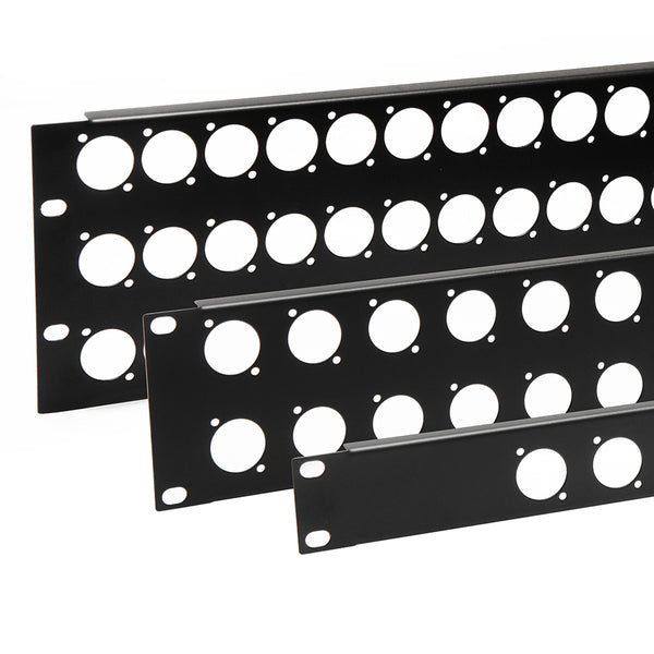 Penn Elcom R1269/3UK/24 Rack Panel Punched for Neutrik D-Style Connectors (3U, 24 Hole)