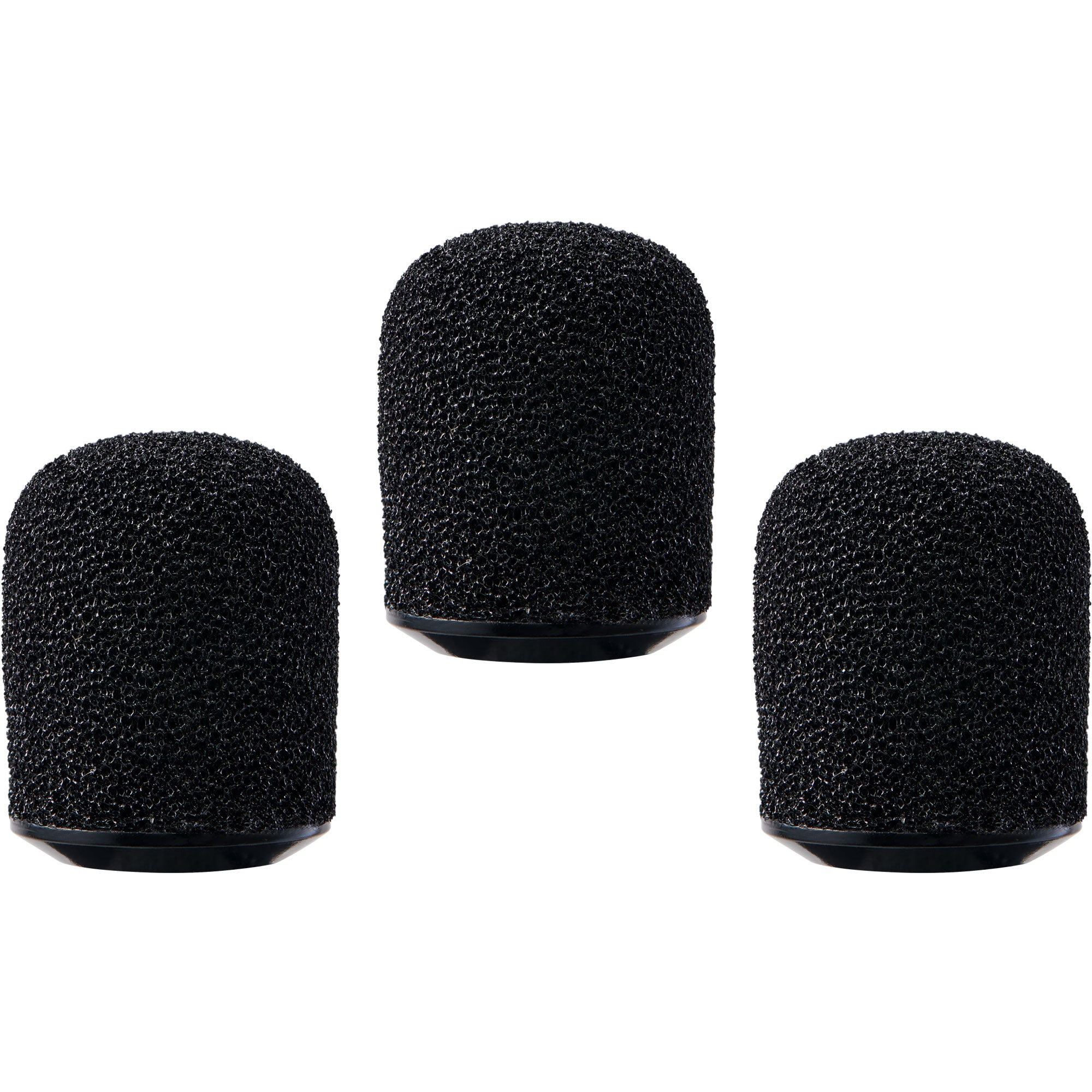 Shure RPMDL4SFWS/B Set of 3 Snap Fit Windscreens for DuraPlex DL4/DH5 Microphones (Black)