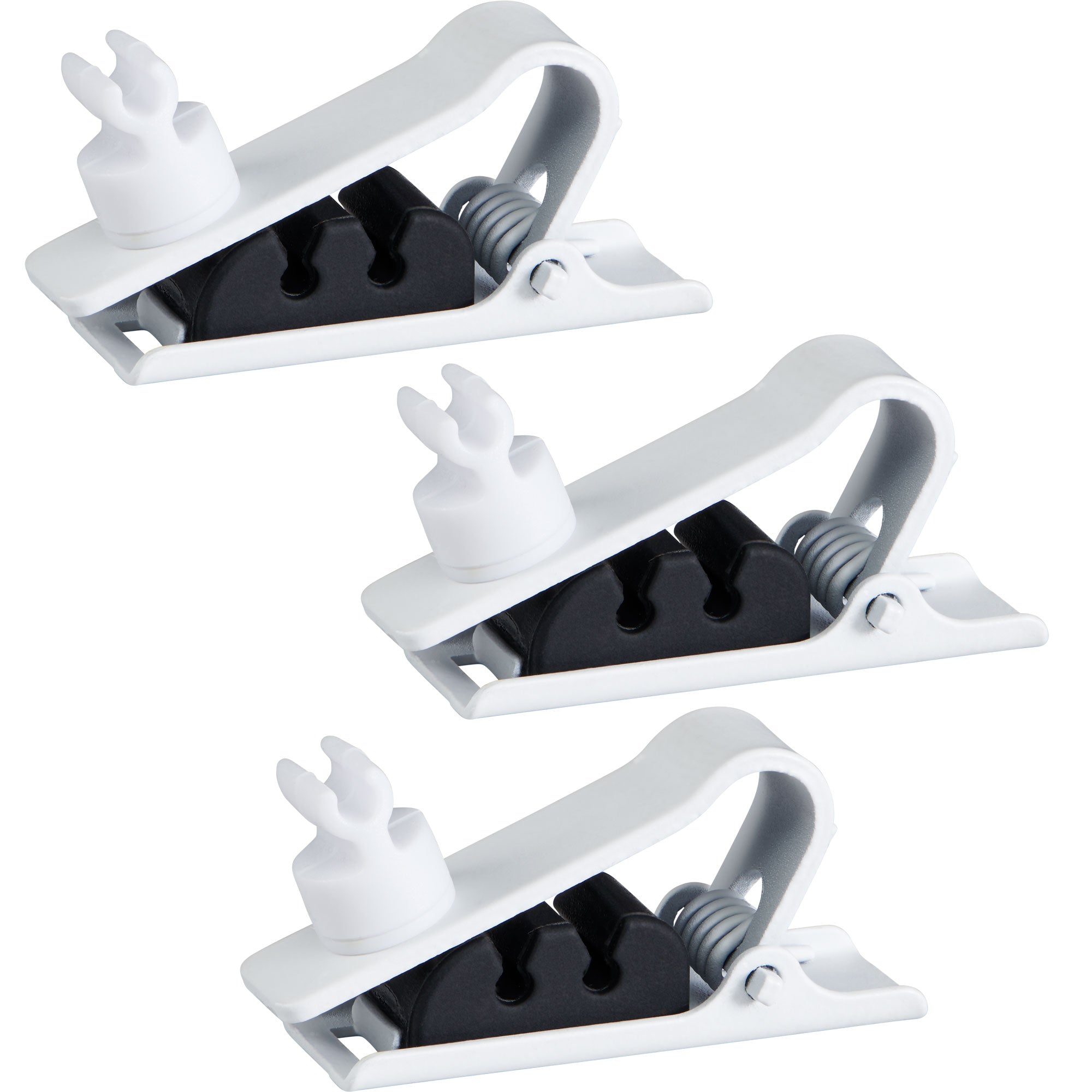 Shure RPMDL4STC/W Set of 3 Single Tie Clips for DuraPlex DL4 Microphones (White)