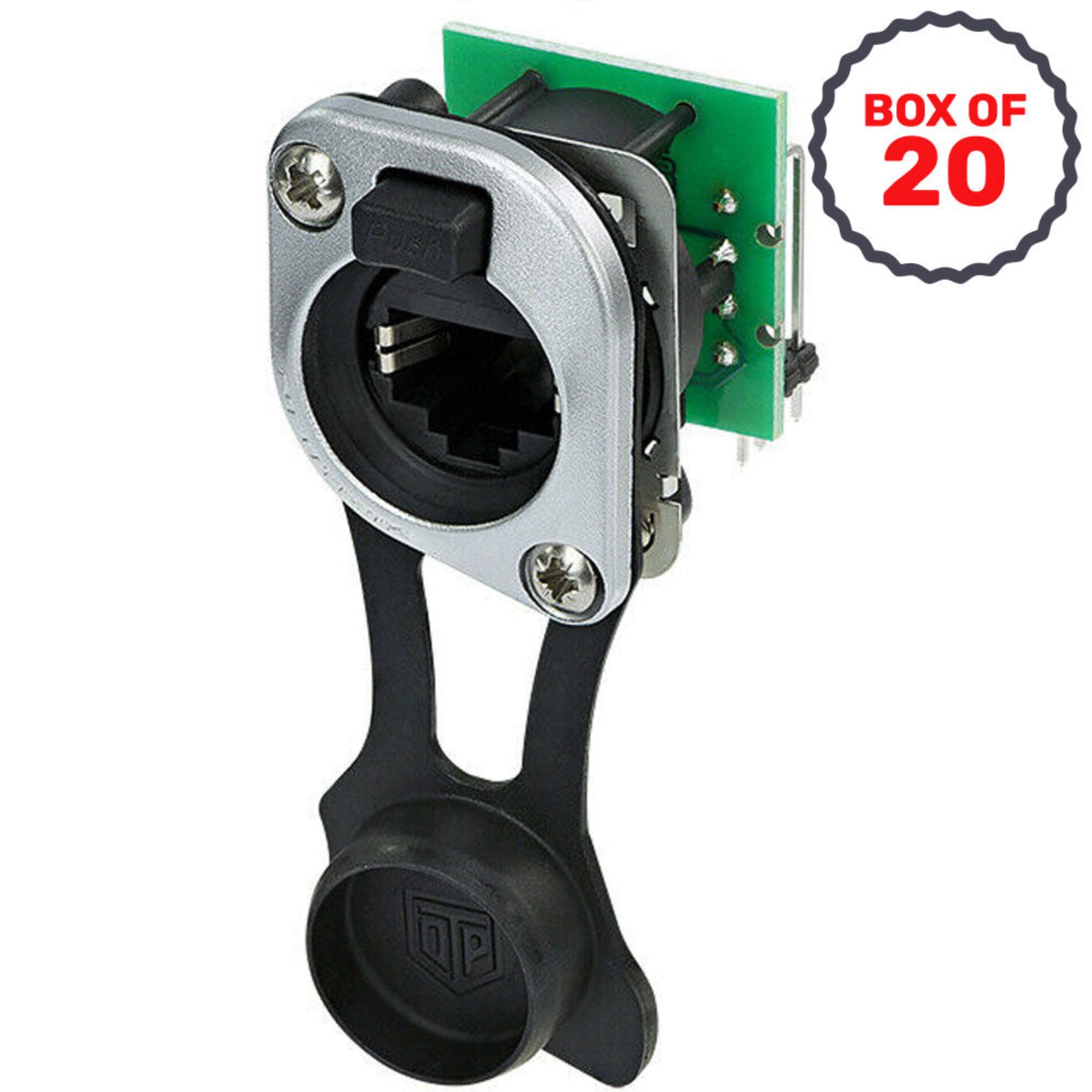 Neutrik NE8FDH-C5E-TOP etherCON RJ45 Horizontal PCB Panel Mount IP65 Outdoor Connector (Box of 20)