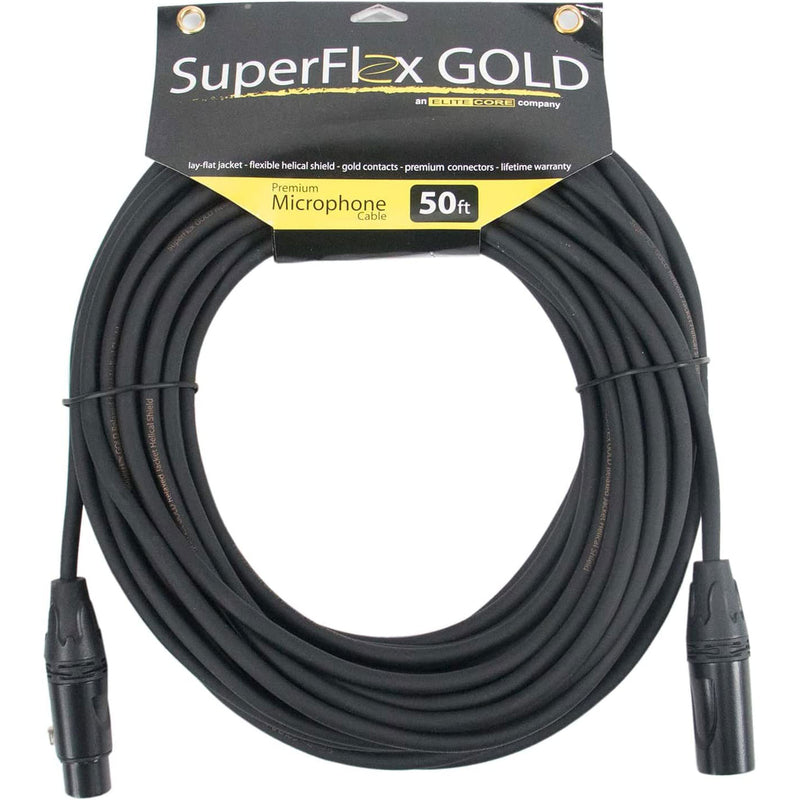 Elite Core SFM-50 SuperFlex Gold Premium Microphone Cable (50')