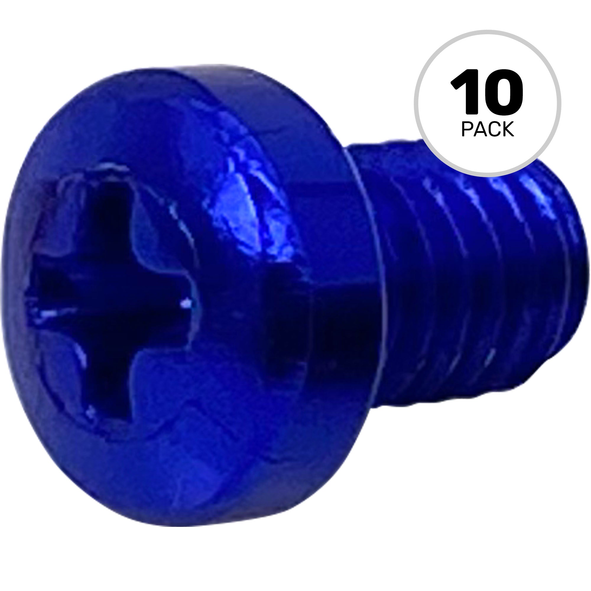 SquarePlug M3x4/B Anodized Aluminum M3x4 Color Coding Screws (Blue, 10 Pack)