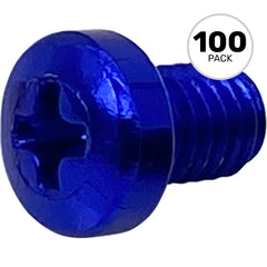 SquarePlug M3x4/B Anodized Aluminum M3x4 Color Coding Screws (Blue, 100 Pack) Image 1