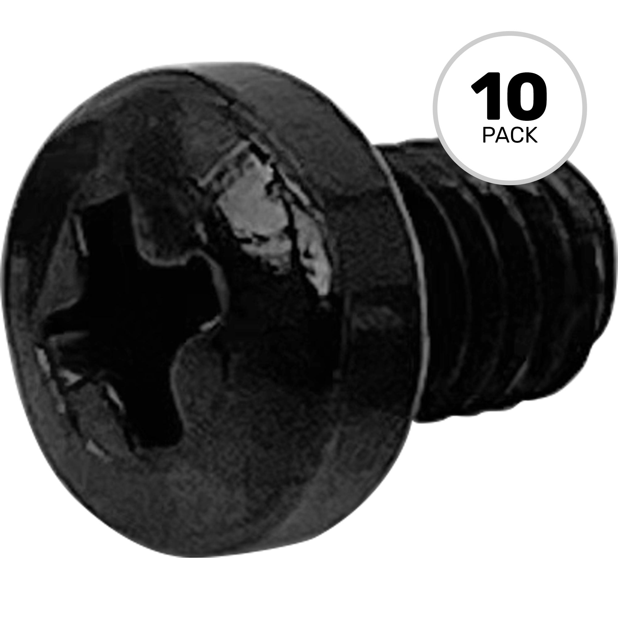 SquarePlug M3x4/BK Anodized Aluminum M3x4 Color Coding Screws (Black, 10 Pack)