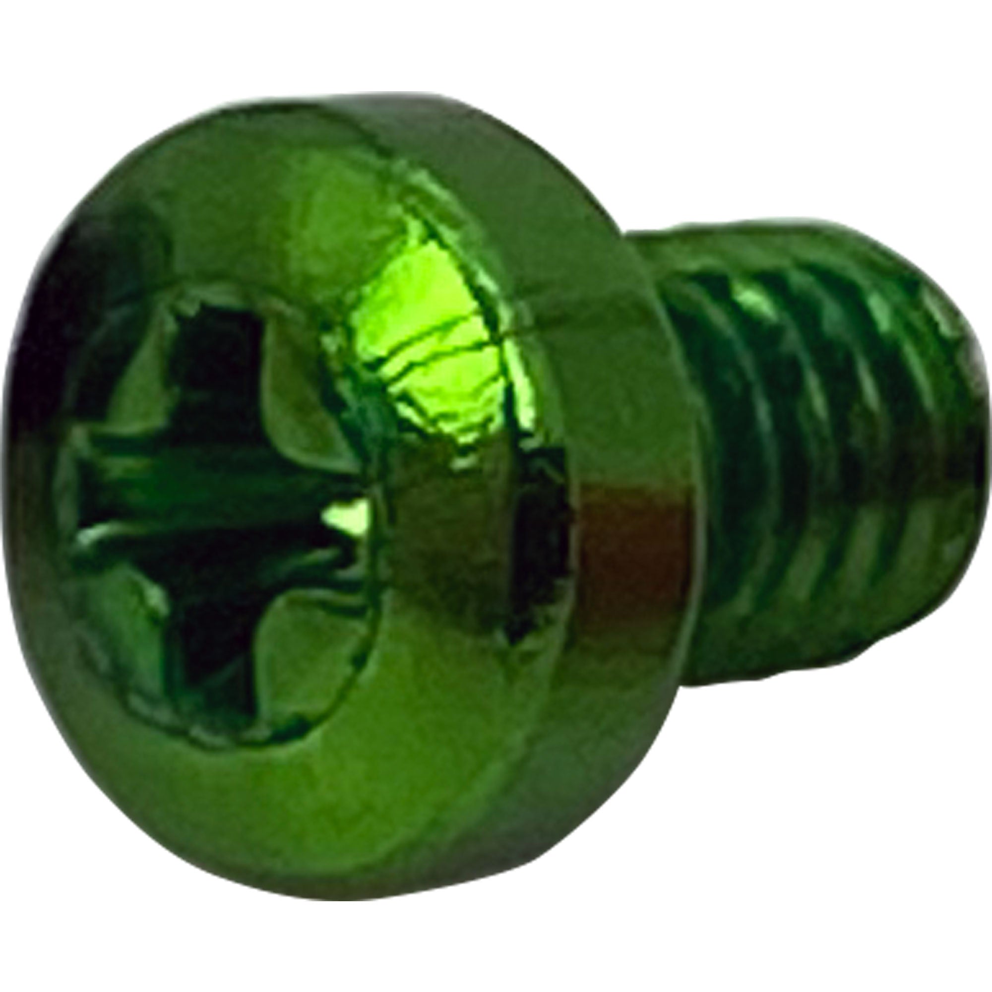 SquarePlug M3x4/G Anodized Aluminum M3x4 Color Coding Screws (Green, 100 Pack)