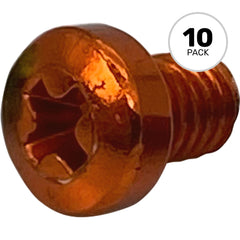 SquarePlug M3x4/O Anodized Aluminum M3x4 Color Coding Screws (Orange, 10 Pack) Image 1