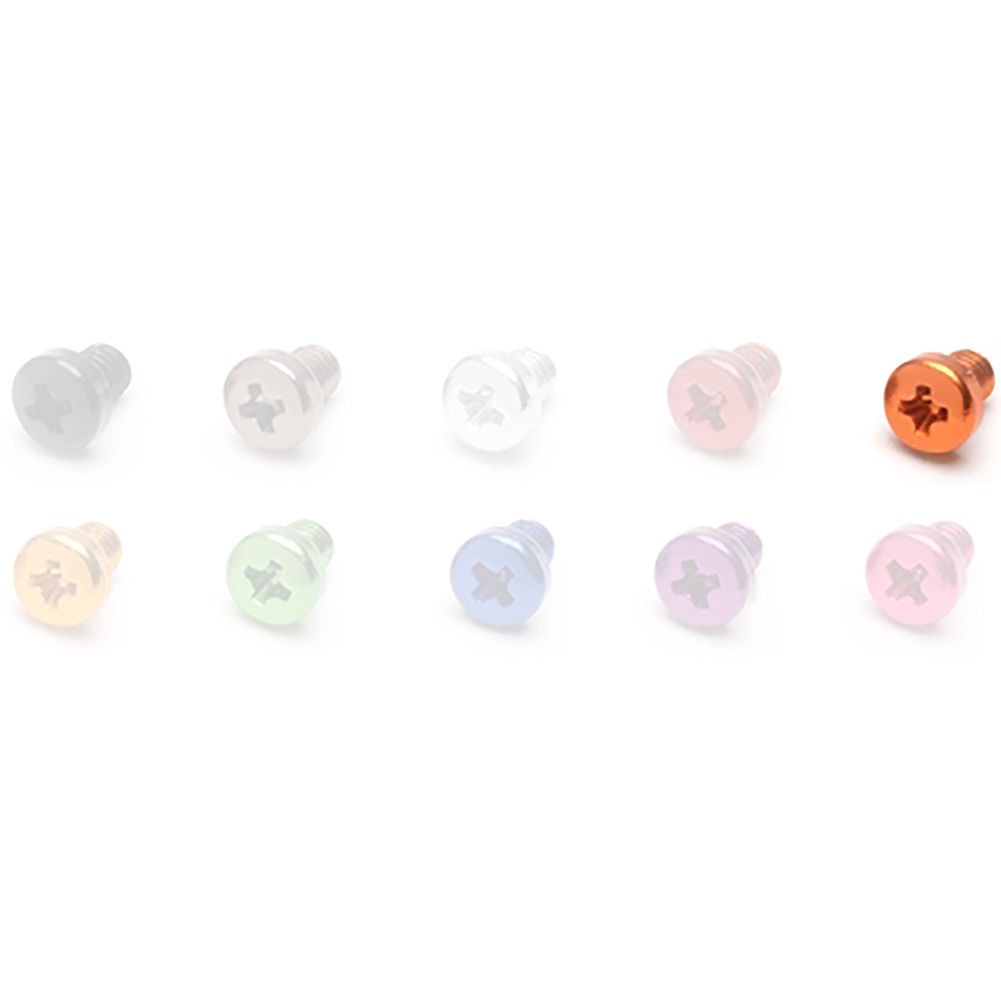 SquarePlug M3x4/O Anodized Aluminum M3x4 Color Coding Screw (Orange)
