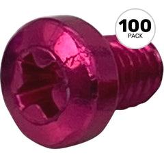 SquarePlug M3x4/PK Anodized Aluminum M3x4 Color Coding Screws (Pink, 100 Pack) Image 1