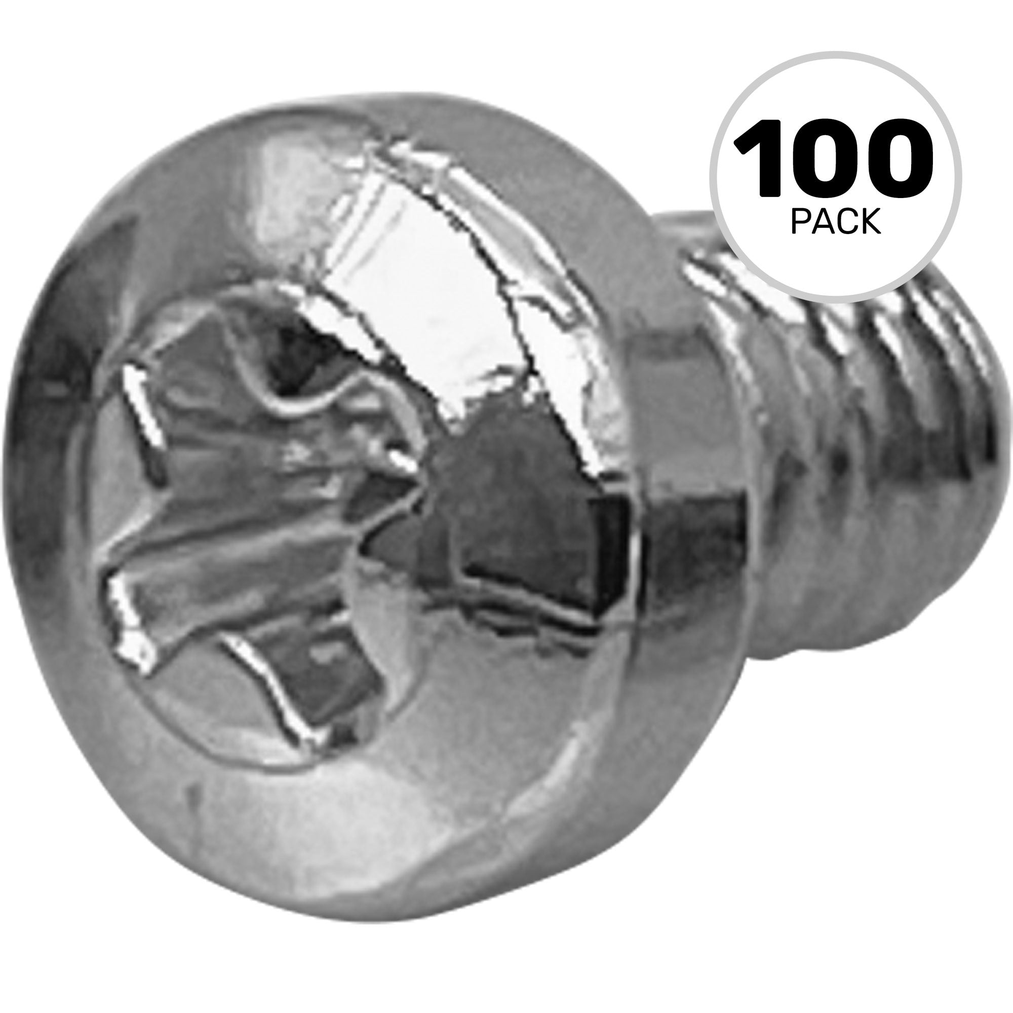 SquarePlug M3x4/S Anodized Aluminum M3x4 Color Coding Screws (Silver, 100 Pack)