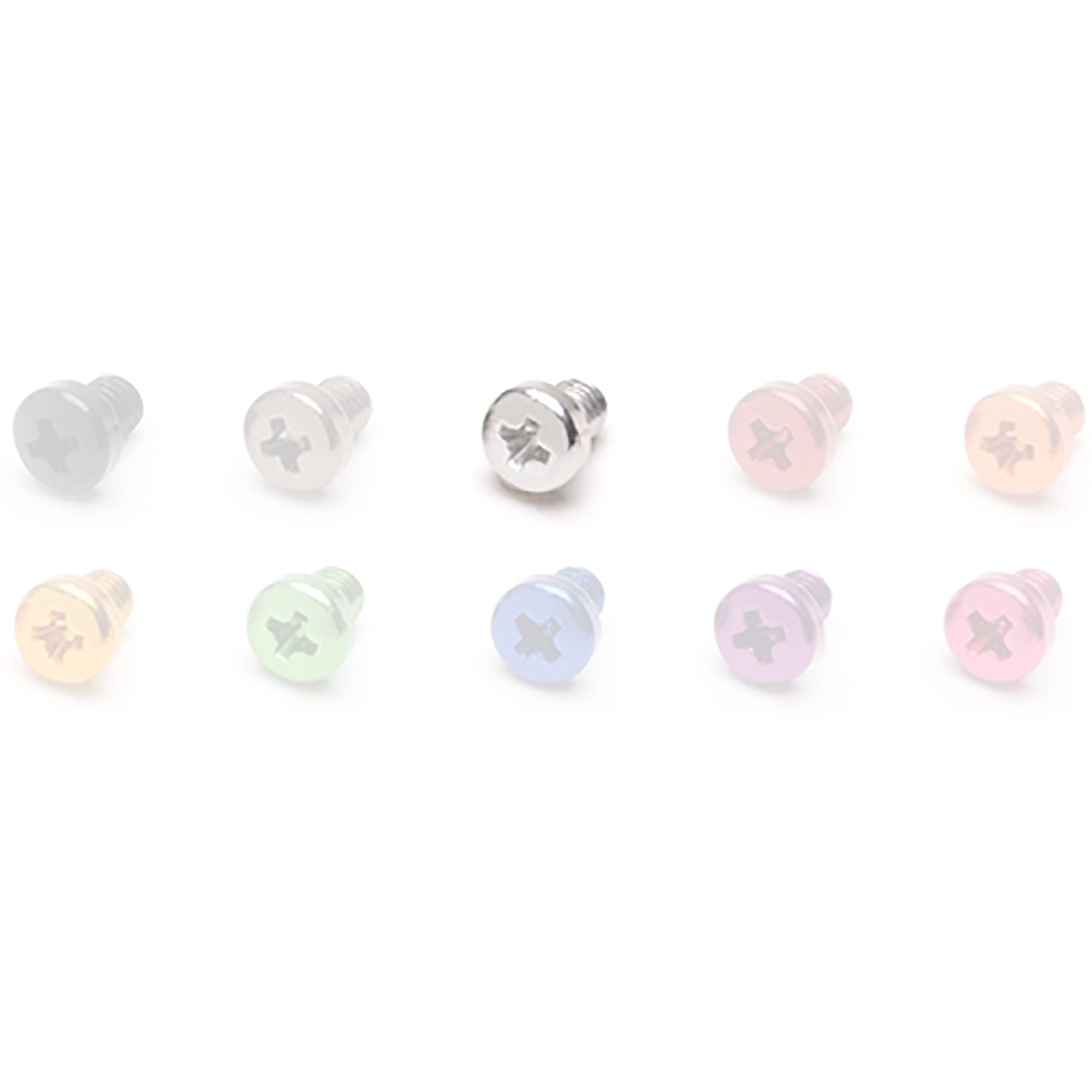 SquarePlug M3x4/S Anodized Aluminum M3x4 Color Coding Screws (Silver, 10 Pack)