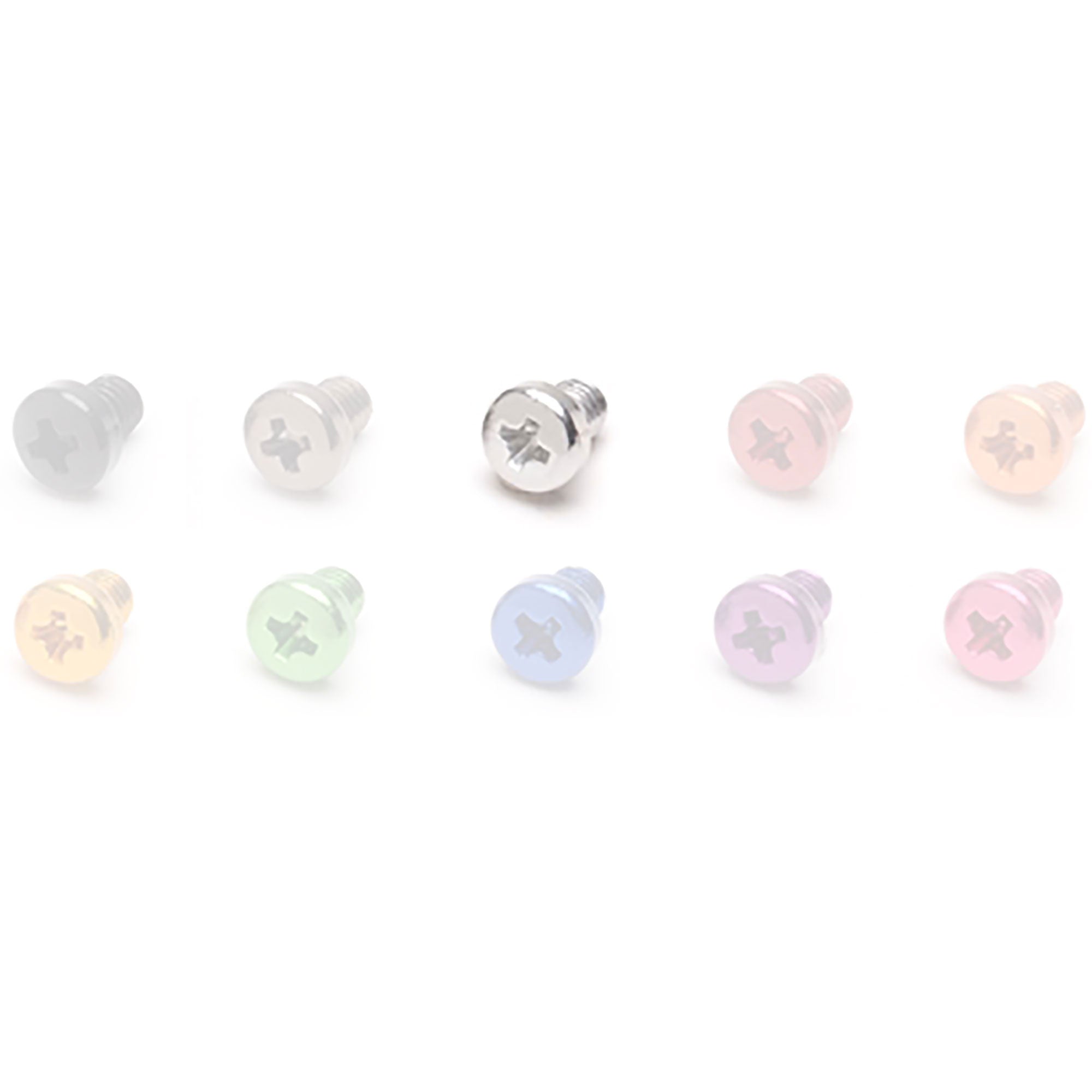 SquarePlug M3x4/S Anodized Aluminum M3x4 Color Coding Screw (Silver)
