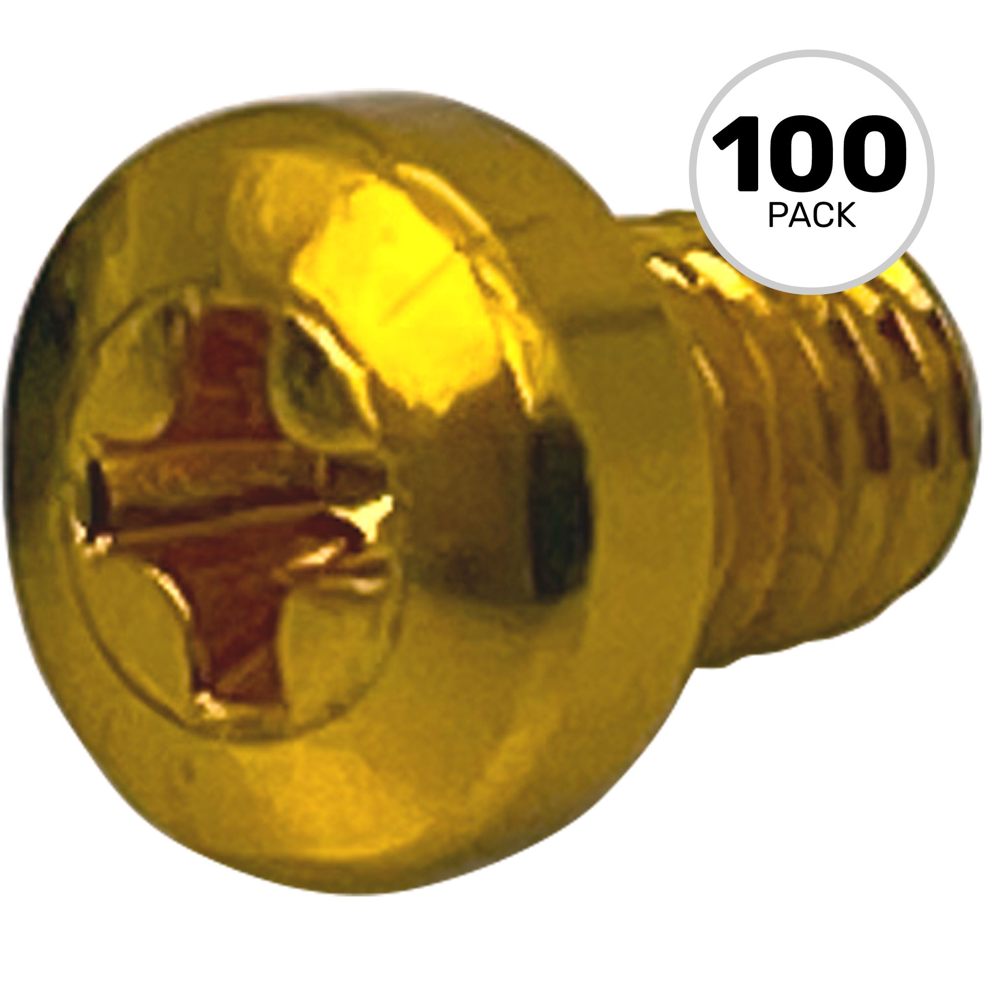 SquarePlug M3x4/Y Anodized Aluminum M3x4 Color Coding Screws (Yellow, 100 Pack)